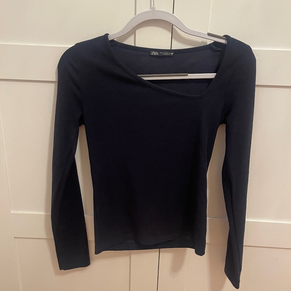 Zara Asymmetrical Neckline Top